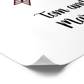 Personalisierte Liebe mit Pfeilen Hochzeitsdruck Poster (Ecke)