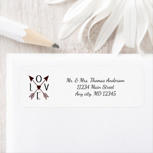 Personalisierte Liebe mit Pfeilen Hochzeitstag  (Insitu)