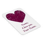 Personalisierte Liebe-Nachrichtenmagnete Magnet (Rechte Seite)