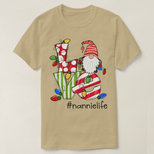 Personalisierte Liebe Nannielife Candy Gnome Ch T-Shirt (Design vorne)