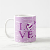 Personalisierte Liebe Netball Coffe Tasse (Links)