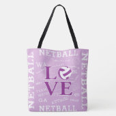 Personalisierte Liebe-Netzballdesign Tasche (Rückseite)