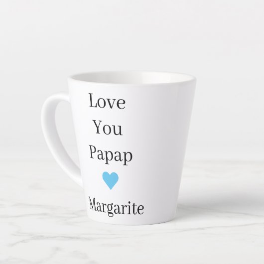 Personalisierte Liebe Papap Milchtasse (Linke Ecke)
