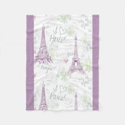 Personalisierte Liebe Paris der Fleece-Blanket/I Fleecedecke (Vorderseite)