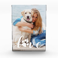Personalisierte Liebe Paw Print Custom Dog Foto Bl