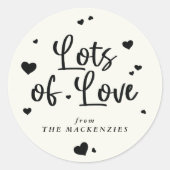 Personalisierte Liebe Runder Aufkleber (Vorderseite)
