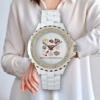 Personalisierte Liebe Schokolade Süßes Herz Armbanduhr