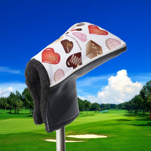 Personalisierte Liebe Schokolade Süßes Herz Golf Headcover