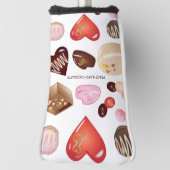 Personalisierte Liebe Schokolade Süßes Herz Golf Headcover (Rotieren 90)