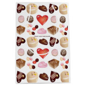 Personalisierte Liebe Schokolade Süßes Herz Mittlere Geschenktüte (Vorderseite)