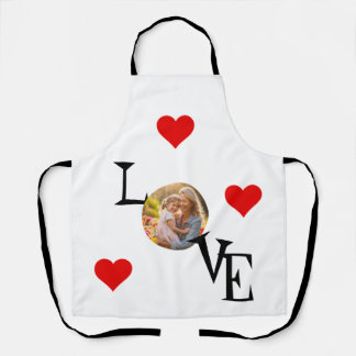 Personalisierte Liebe Schürze mit Mommy and me Pic