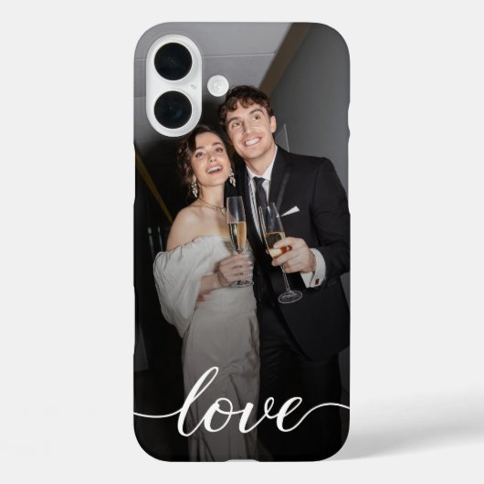 Personalisierte Liebe Script Couple Foto Case-Mate iPhone Hülle (Rückseite)