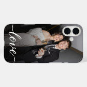 Personalisierte Liebe Script Couple Foto Case-Mate iPhone Hülle (Rückseite (Horizontal))