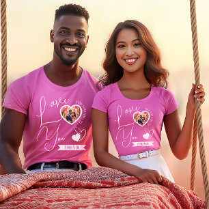 Personalisierte Liebe Sie für immer Valentinstag T-Shirt