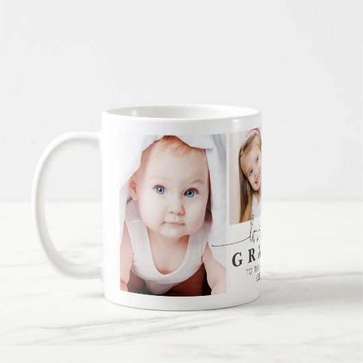 Personalisierte LIEBE SIE GRANDMA 4 Foto Script Gr Kaffeetasse (Links)