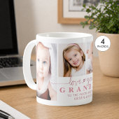 Personalisierte LIEBE SIE GRANDMA 4 Foto Skript Kaffeetasse