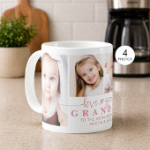 Personalisierte LIEBE SIE GRANDMA 4 Foto Skript Kaffeetasse