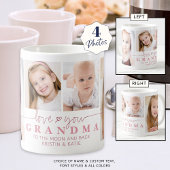Personalisierte LIEBE SIE GRANDMA 4 Foto Skript Kaffeetasse