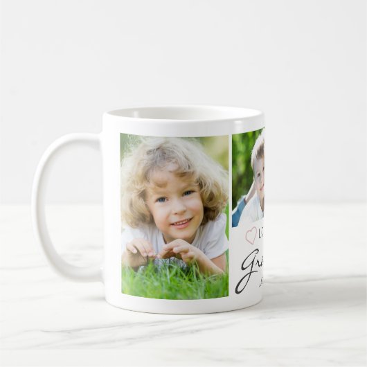 Personalisierte LIEBE SIE GRANDMA Handgeschriebene Kaffeetasse (Links)
