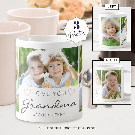 Personalisierte LIEBE SIE GRANDMA Handgeschriebene Kaffeetasse
