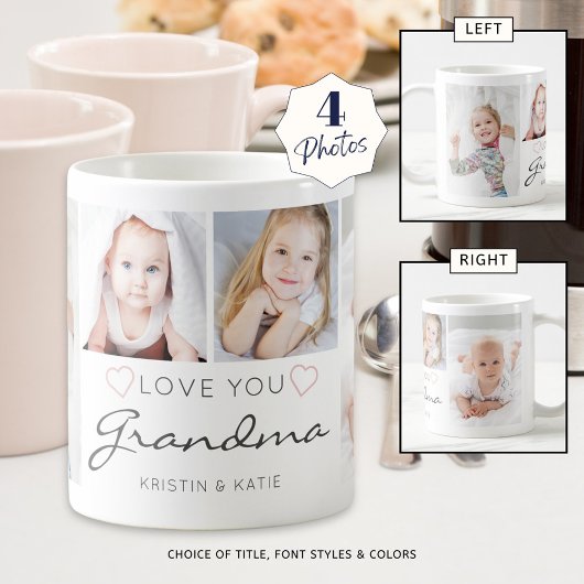 Personalisierte LIEBE SIE GRANDMA Handgeschriebene Kaffeetasse