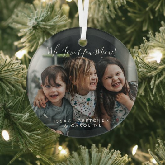 Personalisierte Liebe Sie Mimi Foto handschriftlic Ornament Aus Glas (InSitu)