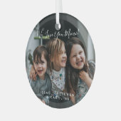 Personalisierte Liebe Sie Mimi Foto handschriftlic Ornament Aus Glas (Vorderseite links)