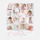 Personalisierte Liebe Sie Nana 16 Foto Rosa Herzen Fleecedecke (Vorderseite)