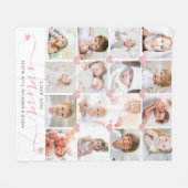 Personalisierte Liebe Sie Nana 16 Foto Rosa Herzen Fleecedecke (Vorderseite (Horizontal))