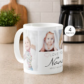 Personalisierte LIEBE SIE NANA Handgeschriebene 4  Kaffeetasse