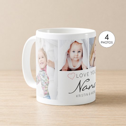 Personalisierte LIEBE SIE NANA Handgeschriebene 4  Kaffeetasse