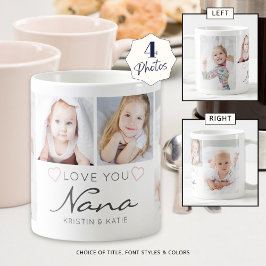 Personalisierte LIEBE SIE NANA Handgeschriebene 4  Kaffeetasse
