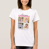 Personalisierte Liebe Sie Oma 4 FotoCollage T-Shirt (Vorderseite)