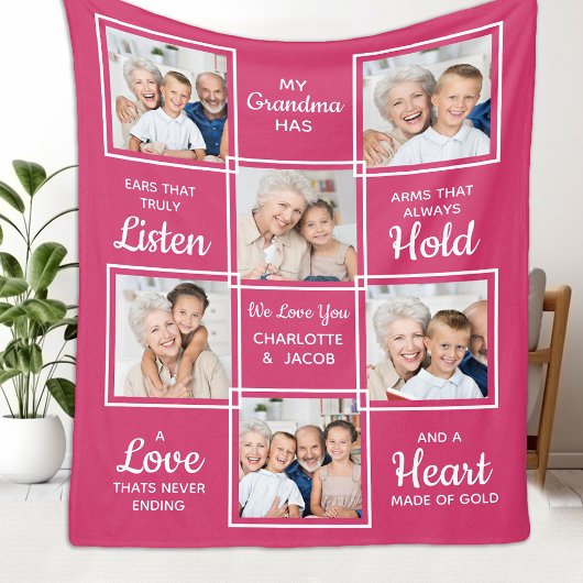 Personalisierte Liebe Sie Oma Einzigartiges Fotoma Fleecedecke