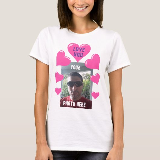 Personalisierte Liebe Sie Valentine T-Shirt (Vorderseite)