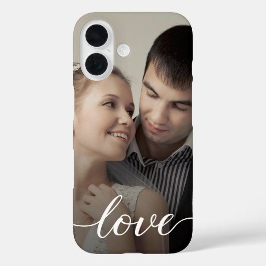 Personalisierte Liebe Skript Hochzeit Foto Case-Mate iPhone Hülle (Rückseite)