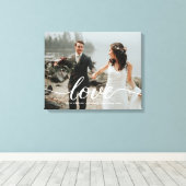 Personalisierte Liebe Skript Hochzeit Foto Leinwanddruck (Insitu (Holzboden))
