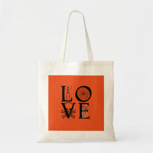 Personalisierte Liebe Skull Spione Halloween Tragetasche