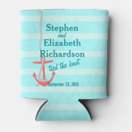 Personalisierte Liebe Strand Anchor Dosenkühler