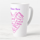 Personalisierte Liebe Text Latte Tasse Individuell (Rechte Ecke)