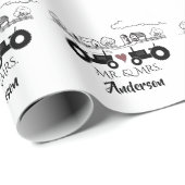 Personalisierte LIEBE Tractor Couple Farm Geschenkpapier (Rolleneckpunkt)