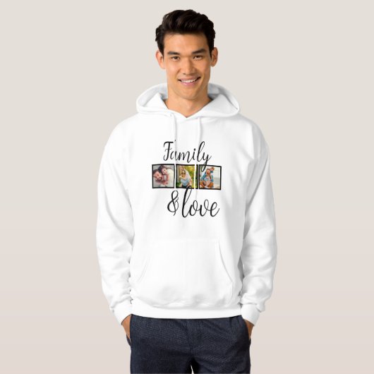 Personalisierte Liebe- und Familiensammlung Hoodie (Vorne ganz)