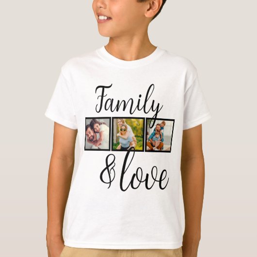 Personalisierte Liebe- und Familiensammlung T-Shirt (Vorderseite)