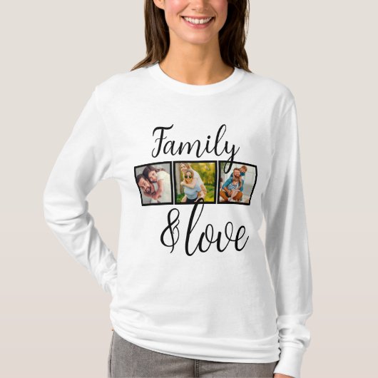 Personalisierte Liebe- und Familiensammlung T-Shirt (Vorderseite)