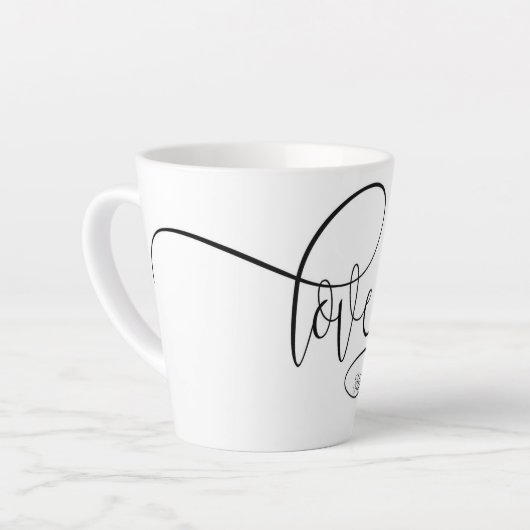 Personalisierte Liebe und Unendlichkeit Milchtasse (Linke Ecke)