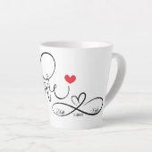 Personalisierte Liebe und Unendlichkeit Milchtasse (Rechte Ecke)