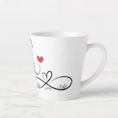 Personalisierte Liebe und Unendlichkeit Milchtasse (Rechts)