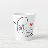 Personalisierte Liebe und Unendlichkeit Milchtasse (Vorderseite)