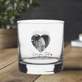 Personalisierte Liebe Vater Foto | | Herzgeschenk Whiskyglas