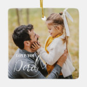 Personalisierte Liebe Vater Foto Keramikornament (Vorderseite)